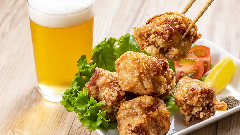 唐揚げとビール