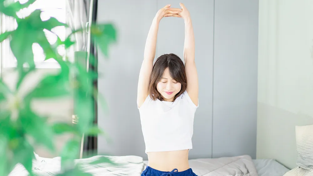 目覚めのよい女性