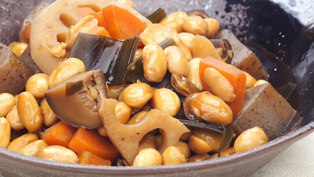 豆を使った煮物